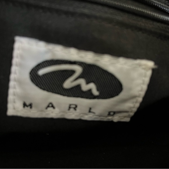 Vintage Marlo Black Leather Handbag with Circular Handle - Picture 3 of 5